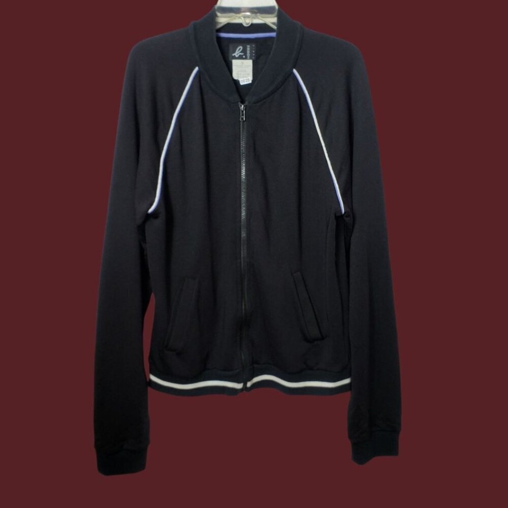B.Homme Paris  VTG  Men Track Jacket W/White Stripes & Purple Accents Size 3
